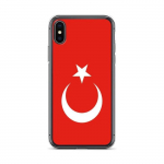 Coque iPhone - Mitmev&auml;rviline - Drapeau Turquie - Souple - &Uuml;hilduv iPhone XS - Verticale
