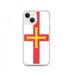 Coque pour iPhone - PIXELFORMA - iPhone 14 - Drapeau de Guernesey - Silikoonist supp - Design l&eacute;ger