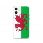 Coque iPhone &ndash; PIXELFORMA &ndash; iPhone 12 &ndash; Rouge &ndash; Drapeau du pays de galles &ndash; Souple