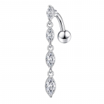 Tsirkoonist n&ouml;&ouml;bas&otilde;rmus naistele t&uuml;drukutele roostevabast terasest nabaga nabar&otilde;ngad seksikas keha ehte augustamine