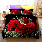 3D Roosidega Voodipesukomplektid Tekikott Padjap&uuml;&uuml;riga Twin Full Queen King Voodiriided Voodipesu 70x133cm 2pcs