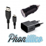 Chargeur 3en1 - NOKIA - Lumia 635 - Chargeur secteur - Chargeur voiture - C&acirc;ble USB
