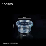 100 tk 150 ml 250 ml 300 ml pudingutopsid &Uuml;hekordsed pakendikarbid kaantega Plastkarbid J&auml;&auml;tise Magustoidu Pikniku Peo Pakkimine