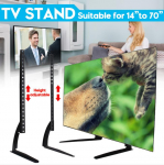 Black TV Stand Top Table Hold 14&rdquo;to 70 TVs Holding Weigh Up to 35kg S