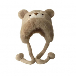 Naiste M&uuml;ts &Uuml;hev&auml;rviline Paksenenud Pl&uuml;&uuml;s Karu Soe M&uuml;ts K&otilde;rvakaitse Funktsiooniga Talvine V&auml;ljas Igap&auml;evane Jalgrattas&otilde;idu Lei Feng M&uuml;ts beež