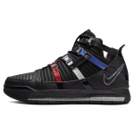 Nike Zoom LeBron 3 Retro Barbershop Meeste tossud Must Metallik-H&otilde;bedane &Uuml;likooli-punane DO9354-001 40