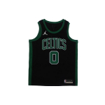 Jordan NBA korvpallivorm Celtics Tatum Nr. 0 Fan Edition Meeste T-s&auml;rgid Must Roheline CV9470-011 M