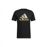Adidas Suure Logotr&uuml;kiga Vabaaja &Uuml;mmarguse Kaelusega T-s&auml;rk Meestele Topp Must HK9157 M