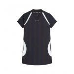 Kith X Taylormade Koost&ouml;&ouml; SS24 V&auml;rviplokk Br&auml;ndi Logo Mood V-kaelusega Pullover L&uuml;hikeste Varrukatega Kleit Naiste kleidid Must KHW080067-001 S