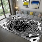 Teismeline 3D-efektiga keerise illusiooniga vaip Esik elutuba magamistuba Vaip Geomeetriline optiline uksematt Illusioon Kodu dekoratsioonimatt 80x120cm