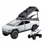 1/24 Tesla Cybertruck Matkaauto RV Sulamist Valatud M&auml;nguauto Mudel Heli ja Valgusega Laste M&auml;nguasi Kollektsioneeritav S&uuml;nnip&auml;evakingitus h&otilde;be