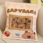 Koomiksiga Capibala sea suupistepadi pudinguga plushie, armsate loomadega eemaldatav plush-komplekt, s&uuml;nnip&auml;eva- ja j&otilde;ulukink 35X45cm