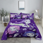 K-Pop D-Deemonik&uuml;tid 3D Digitaalne Lamevoodipesukomplekt Tr&uuml;kitud Magamistoa Voodilina Padjap&uuml;&uuml;r Voodipesukomplekt Kodu Kaunistamiseks 110X230cm(2Pcs)