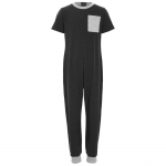 Unisex laste kohanduv riietus &Uuml;mmargune kaelus L&uuml;hikesed varrukad Tagak&uuml;ljel n&auml;htamatu t&otilde;mblukk Kontrastv&auml;rvi kombinesoon 7-8 Years must