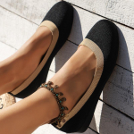 Terava ninaga naiste &uuml;hev&auml;rvilised kootud pealispinnaga peales&otilde;idetavad lamedad kingad, vabaaja hingavad baleriinad, naiste mokassiinid, mugavad naiste kingad 37 must