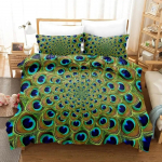 Loom Paabulind 3D Voodipesu Komplekt Maastik Tekikoti Komplektid Tekk Voodipesu Kingitus &Uuml;heinimese Kahekohaline Kuningas &Uuml;hekohaline Suurus Luksuslik Mood Roheline 70x133cm 2pcs