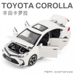 1:32 TOYOTA Corolla valuvelgedega auto valatud mudel Heli ja valgusega T&otilde;mmatav m&auml;nguasi Laste m&auml;nguasi Laste kingitus S&uuml;nnip&auml;evakingitus Poistele valge