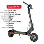 Trottinette &Eacute;lectrique KuKirin G4 &ndash; 70 km/h, 75 km Autonomie, Moteur 2000W, IPX4, Pneus 11 Tout-Terrain