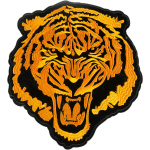 Tigri tikandiga plaaster, suur, triikitav v&otilde;i &otilde;mmeldav, DIY parandus ja kaunistus riietele, kottidele, jakkidele, Tiiger, NYANDELMO ND-0352-R10-D