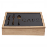 Range-couverts - DKD Home Decor - Vintage - M&eacute;tal et Aluminium - Marron - 25x18x6 cm must