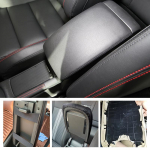 Autotarvikud Sisustus Mikrokiudnahk Keskmise k&auml;etoe katte kleebistrim VW Golf 6 MK6 2010 2011 2012 C red line