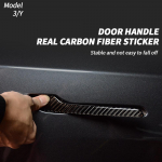 4pcs Carbon Fiber Car Door Handle Decoration For Tesla model 3 -2023 model y 2023 car stickers car accessory carbon fiber 4 set