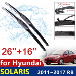 Car Wiper Blade for Hyundai Solaris Accent 2011~2017 RB Windshield Wipers Car Accessories j Hook Type 2012 2013 2014 2015 2016 Style A
