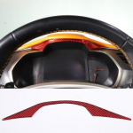 Red Soft Carbon Fiber Dashboard Decorative strip Sticker For Corvette C7 2014-19