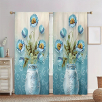 2 t&uuml;kki P&auml;evalillevaas Luksuslik Kuldne Lill L&auml;&auml;ne Klassikaline Vaas Akende Kaunistused Kardinad Elutuppa Magamistuppa Kodu Dekoratsioon W60H60(CM)x2pcs&Grommet Top