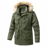 Talvine paks kardigan meeste t&auml;navajope riided Parka eemaldatav kapuutsiga polsterdatud jope 4XL