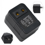Alandav trafo Reisiadapter 50W AC 220V kuni 110V Pinge muundur EU pistik Must Toitekonverter