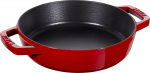 Staub Topeltk&auml;epidemega Praepann Malm Induktsioon Ametlikult M&uuml;&uuml;gil Pannil, Kirsipunane, 20cm, Raud, Email, &Uuml;hilduv, Jaapan, 40511-661 kirss