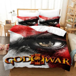 God of War Voodipesukomplekt &Uuml;heinimese Twin T&auml;iskasvanu Queen King Suurusega Voodikomplekt T&auml;iskasvanu Laste Magamistuba Tekikotiga Komplektid Anime Voodilina Komplekt EU Single(135*200cm)3pcs
