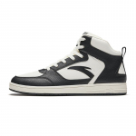 Anta Xiao Linggan, Panda Height Increasing Lightweight Mid top Skateboard Shoes Men's White Black 912448084-4 40