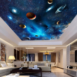 Kohandatud 3D kosmoseseinamaal tapeet astronoomiline galaktika planeedi maastik lae taustadekor seinapaber elutoa seinamaalid 200 cm(W) x 140 cm(H)