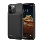 B98S 6500mAh Laetav Pikendatud Aku Pehme TPU &Auml;&auml;rtega Mobiiltelefoni Laadimiskarp Kest iPhone 13 Pro 6.1 tolli jaoks must