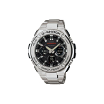 CASIO Meeste G-STEEL Seeria Must Kell GST-W110D-1 GST-W110D-1 Silver Strap black