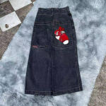 Kevad Suvi Uued Ameerika Hip Hop Streetwear Sirge L&otilde;ikega Denim teksap&uuml;ksid L&otilde;tv L&otilde;ige Lai Jalg P&uuml;ksid Vabaaja Mood Mehed Naised S