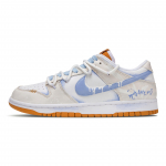Nike Dunk Pale Blue Abrasion Resistant Low top Skateboard Shoes Unisex Beige White Blue FQ6965-700(Team864-) 38