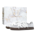 Adidas VL COURT 2.0 Sweet Silver Whisper, Special Shopping Bag Lightweight Low top Skateboard Shoes Unisex Silver White JS3003(Team920-BOX) 37⅓ white