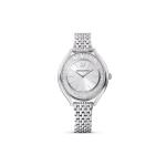 Swarovski Crystalline Aura K&auml;ekell Kvartsmehhanism Metallrihm H&otilde;bedane sihver Naiste kellad 5519462 Silver Dial