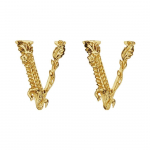Versace Moetrendikas Isikup&auml;rane V-kujuline Metallist Naelk&otilde;rvar&otilde;ngad Unisex k&otilde;rvar&otilde;ngad Kuldne DG27911-DJMT-3J000 Gold,F