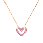 Swarovski Una s&uuml;damekujuline roosakuldse tooniga ripats Naiste ehted Roosa 5640301 Box (Random Color)