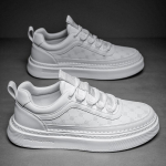 Moodsad meeste vabaajajalatsid Platvorm Paks Tald Nahk Valged Jalan&otilde;ud Meeste Laua V&auml;lispordi Jalan&otilde;ud Zapatillas Hombre 39 valge