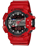 Casio G-SHOCK Meeste Vaik 200M Veekindel P&otilde;rutuskindel Alarmi Kvartsikell GBA-400-4A punane