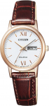 Kella CITIZEN COLLECTION P&auml;ikeseenergial t&ouml;&ouml;tav Nahk Valge [CITIZEN] Naiste Eco-Drive EW3252-07A