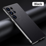 Nahast telefoni&uuml;mbris Samsung Galaxy S25 S24 Ultra S25+ S24+ S22 S23 Plus jaoks, kaetud servade ja kaamerakaitse kattega Galaxy S25+