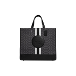 Coach Dempsey 40 Klassikaline Monogramm Jacquard Kangas Ja Nahast T&otilde;mblukuga K&auml;ekott Naiste T&otilde;mblukuga K&auml;ekotid Must C8418-SVRT6 Basic Set (Bag+Dust Bag)