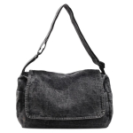 Meeste teksakangast kott Naiste suur mahutavusega kerge messenger-kott &Otilde;pilase koolikott Crossbody-kott must
