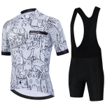 Kass Must ja Valge Jalgrattas&auml;rgi Komplekt Meeste Suvine L&uuml;hikeste Varrukatega Jalgratta MTB Ratta R&otilde;ivad Multikas Maillot Ciclismo &Uuml;htne Komplekt XXL